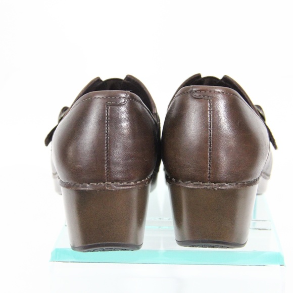 Dansko Brown Leather Clogs Women Shoe Chunky Heel Platform EU 41 - Picture 9 of 10